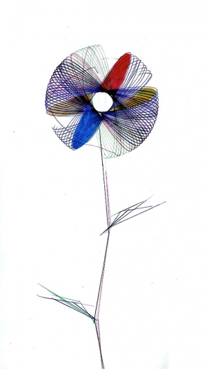 dibujo drawing minimal flower plant garden espirógrafo spirograph dandelion