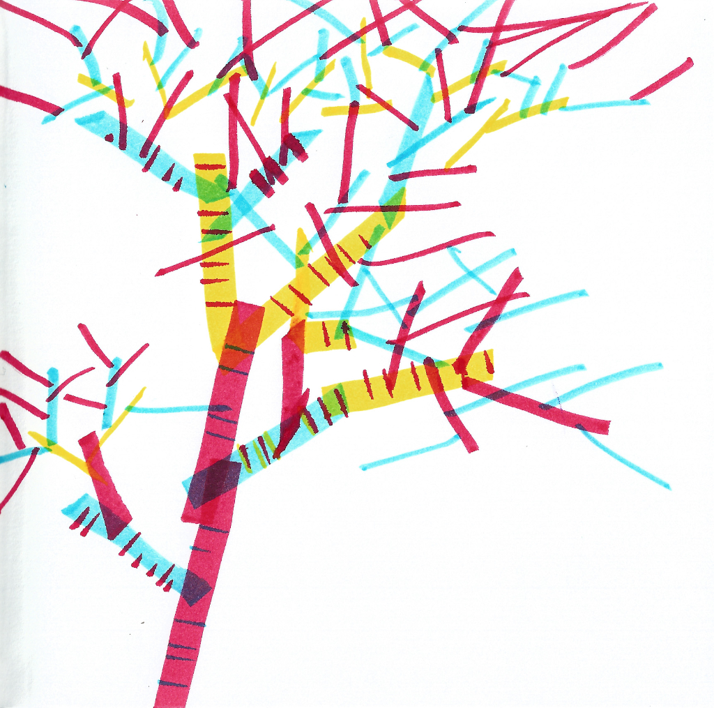 dibujo drawing minimal árbol tree RGB